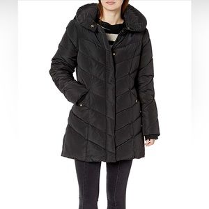 Steve Madden Insulated Mid-Length Puffer Parka Coat
